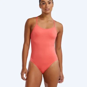 TYR dames badpak - Durafast Solid Cutoutfit - Lichtroze