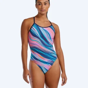 TYR dames badpak - Riptidal Trinityfit - Roze/Blauw