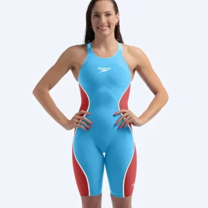 Speedo dames wedstrijd badpak - LZR Pure Intent 2.0 - Blauw/rood